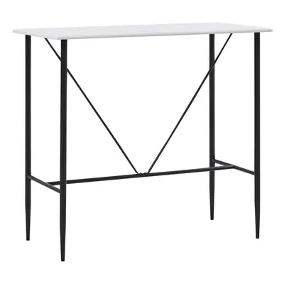 vidaXL Bar Table White120x60x110cm MDF Bistro Table Coffee Desk Counter Stand