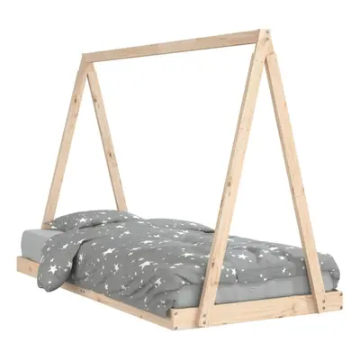 (brown, x cm) vidaXL Kids Bed Frame Bedstead Wooden Bed Base Black 80x200 cm Solid Wood Pine