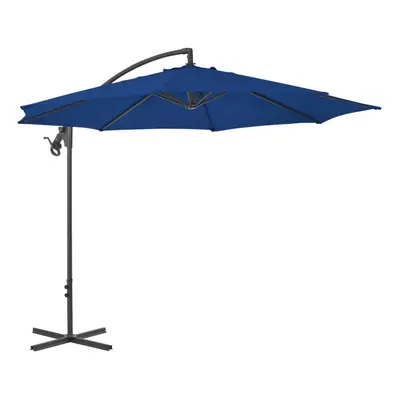 vidaXL Cantilever Garden Parasol with Steel Pole Outdoor Umbrella Azure Blue