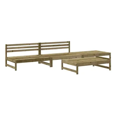 (natural impregnated) vidaXL Garden Lounge Set Wooden Bench Outdoor Bench Piece Solid Wood Pine