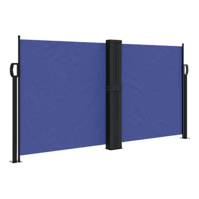 (blue, x cm) vidaXL Retractable Side Awning Outdoor Privacy Screen Shade Black 120x1200 cm