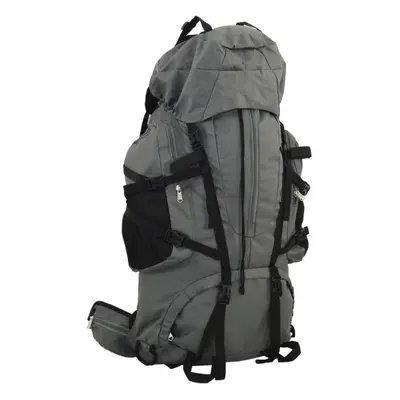 vidaXL Hiking Backpack Lightweight Travel Rucksack Grey L Oxford Fabric