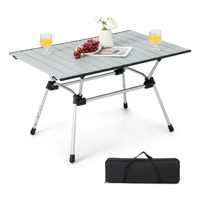 Aluminum Camping Table Folding Outdoor Picnic Table w/ Carrying Bag