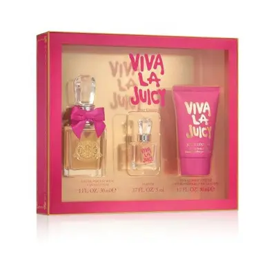 Viva La Juicy Pcs Set: Oz Eau De Parfum Spray + Ml Parfum + 1.7 Body Souffle (Window Box)