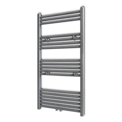 Straight Steel Towel Rail Central Heating Bathroom Radiator Grey x mm