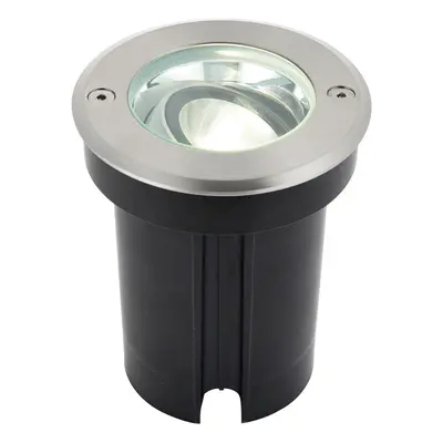 Stainless Steel IP67 Ground Light - 6W Cool White LED - Tilting Head