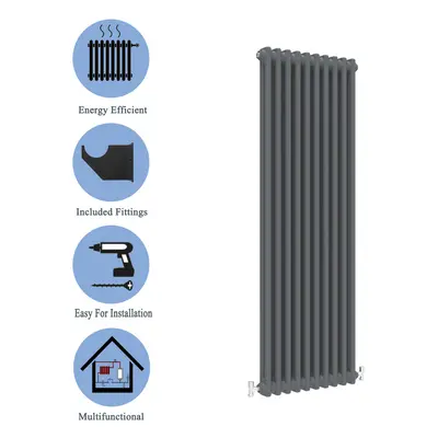 (Anthracite , 1800*470mm) Cast Iron Style Radiators