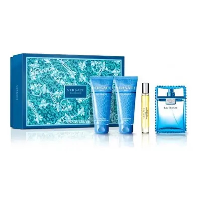 Versace Eau Fraiche Pcs Set: 3.4 Edt Sp + 3.4 Aftershave Balm + 3.4 Shower Gel + Ml Edt Sp