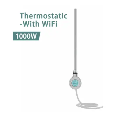 (Chrome, 1000W) NRG Smart WiFi Thermostatic Electric Heating Element for Heated Towel Rail Radia