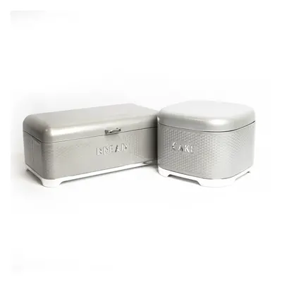 KitchenCraft Lovello Textured Cake Tin, Shadow Grey, 26x26x19cm, Gift Tagged KitchenCraft Lovell