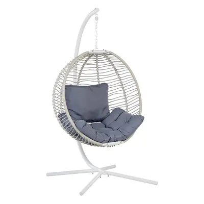 Hanging Chair with Stand ARCO Fabric White