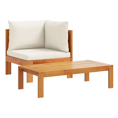 (cream, sofa set) vidaXL Garden Table Outdoor Dining Table Patio Side Table Solid Wood Acacia