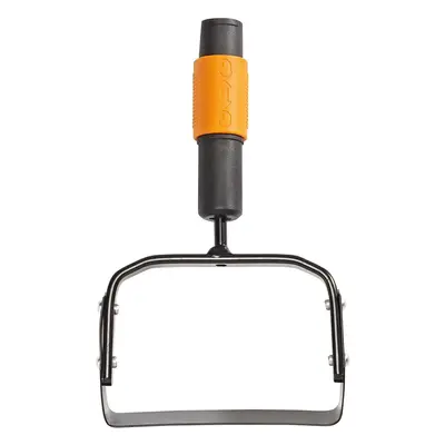 Fiskars QuikFit Push-Pull Weeder, Tool Head, Length: cm, Width: 15.5 cm, Steel blade, Black/Oran