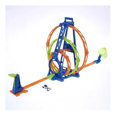 Track Builder Action, Triple Loop Kit, Track Set Build for Gravity Drop and Daredevil Jump, Easy