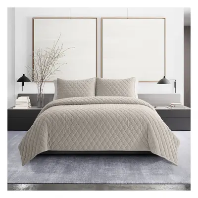 Vera Wang | Quilt Set-Soft & Luxurious Velvet, Reversible & Lightweight Bedding with Matching Sh