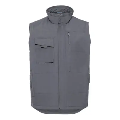 (XS, Convoy Grey) Russell Mens Heavy Duty Gilet