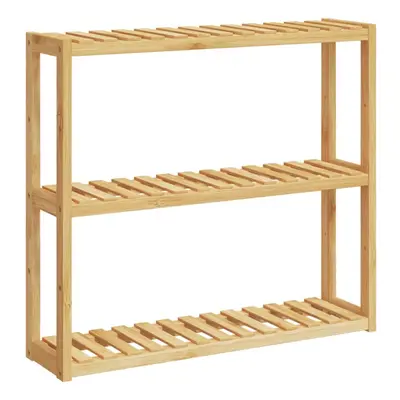 vidaXL Bathroom Shelf 3-Tier Wall-mounted Shelf Storage Wall Shelf Bamboo