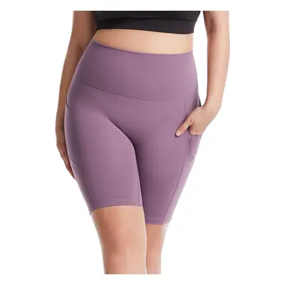 (Light Purple, M) Women Yoga Pants with Pockets High Waist Sporty Leggings