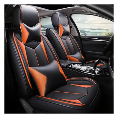 (Orange) Set Car Seat Cover X X 25cm Five Seats Auto Four Seasons General