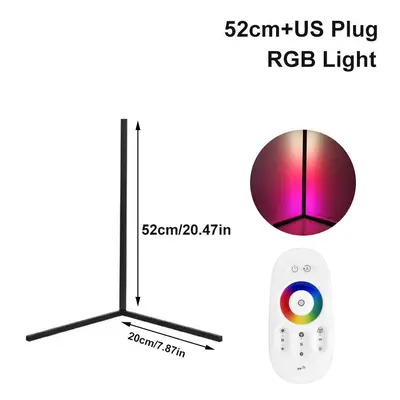 (52cm+US Plug RGB Light) 52CM LED RGB Color Changing Corner Floor Lamp with Remote Study Eye Pro