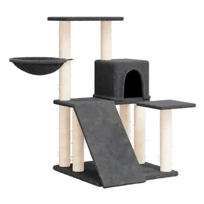 (dark grey) vidaXL Cat Tree with Sisal Scratching Posts cm Pet Supply Multi Colours