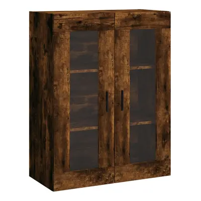 (smoked oak) vidaXL Wall Mounted Cabinet Cupboard Side Cabinet Smoked Oak Engineered Wood