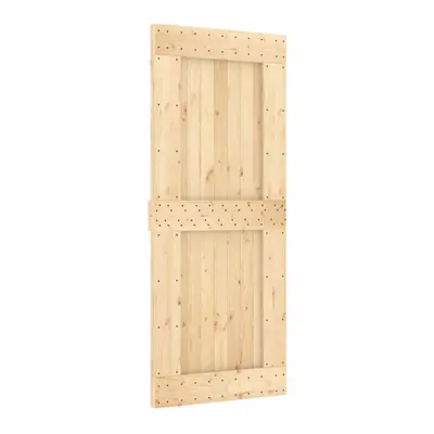 (plain design, x cm) vidaXL Solid Pine Wood Door Porch Wooden Sliding Entrance Door Home Front D