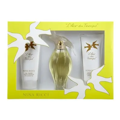 Nina Ricci L'Air Du Temps Pcs Set For Women: 3.4 Edt Sp + 3.4 B/L + 3.4 S/G