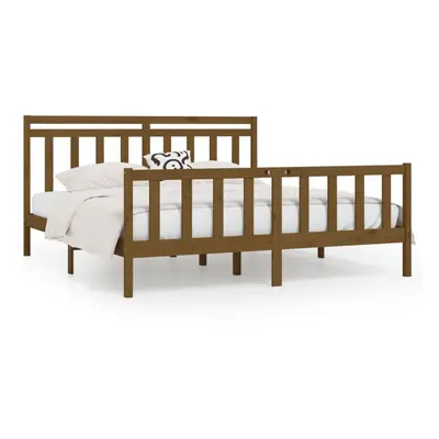 (honey brown, x cm) vidaXL Solid Wood Pine Bed Frame Wooden Bedstead Bed Base Multi Colours/Size