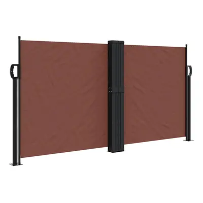 (brown, x cm) vidaXL Retractable Side Awning Outdoor Privacy Screen Shade Black 120x1200 cm