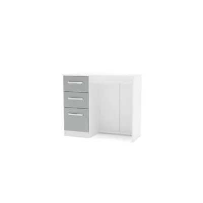 Birlea Lynx White & Grey Gloss Drawer Dressing Table