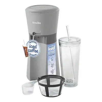 Breville Iced Coffee Maker | Single Serve Iced Coffee Machine Plus Coffee Cup with Straw | Ready