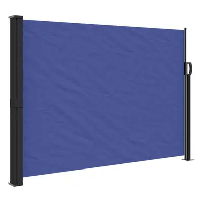 vidaXL Retractable Side Awning Outdoor Privacy Screen Shade Blue 140x500 cm