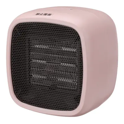 (Pink) 400W Mini Desktop Negative Ion Electric Heater Warm Air Blower Low Noise for Home Office