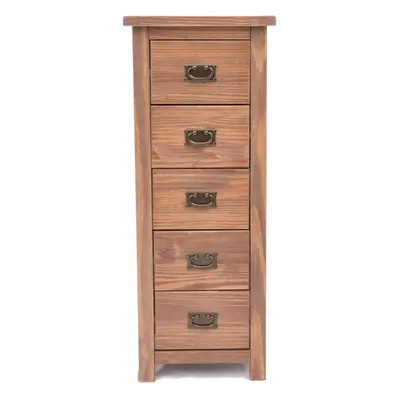 Chest of Drawers Drawer Dark Oak Narrow Bedroom Furniture Storage Wooden Unit