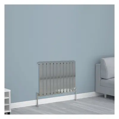 (600x748mm Single, Chrome) NRG Horizontal Vertical Flat Panel Designer Radiator Central Heating 