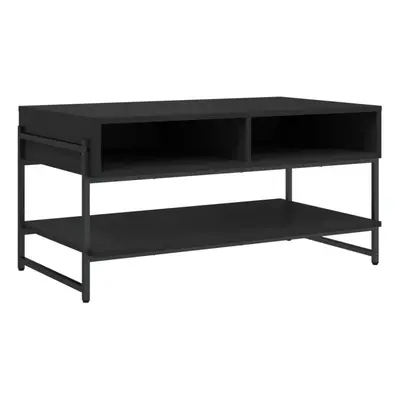 (black) vidaXL Coffee Table Hall Tea Side End Table Sofa Table Black Engineered Wood