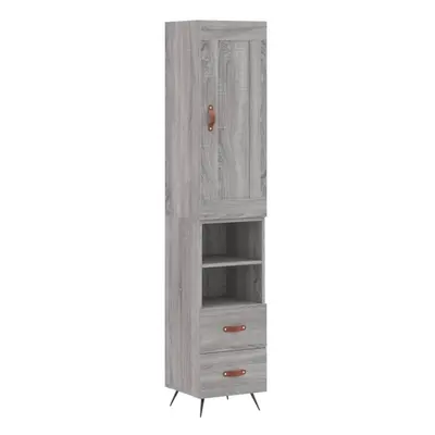 vidaXL Highboard Sideboard Cupboard Side Cabinet Grey Sonoma Engineered Wood