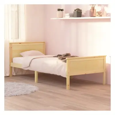 vidaXL Solid Wood Pine Bed Frame 90x200 cm Home Bedstead Bedroom Furniture