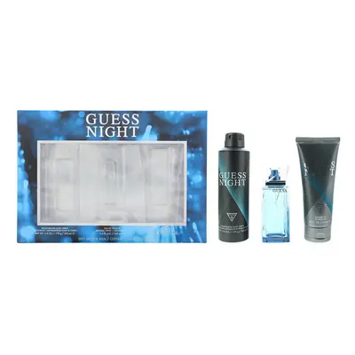 Guess Night Eau De Toilette Piece Gift Set: Eau De Toilette 100ml - Deodorant Spray 226ml - Show