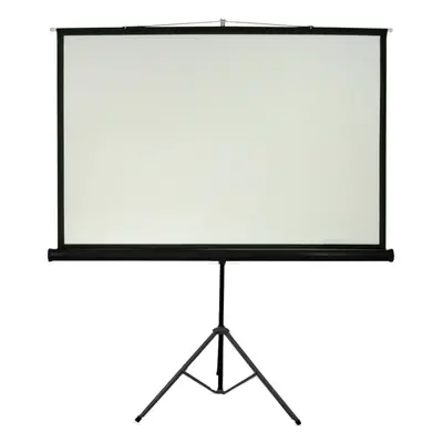 100" Tripod Floor Standing Pull up Projector Screen 4:3 Portable Presentations