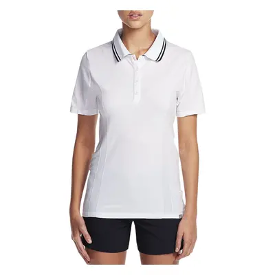 (L/XL, White) Skechers Golf Womens Sweet Spot Seamless Performance Active Polo Shirt