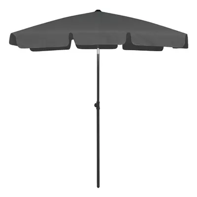 vidaXL Beach Umbrella Anthracite Sunshade Sunshelter Patio Outdoor Parasol