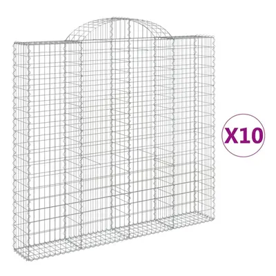 (200 x x 180/200 cm/ pcs) vidaXL Arched Gabion Basket Stone Basket Gabion Retaining Wall Galvani