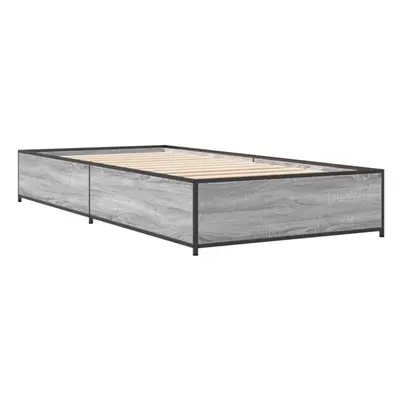 (grey sonoma, x cm/ cm) vidaXL Bed Frame Bed Black 180x200 cm Super King Engineered Wood and Met