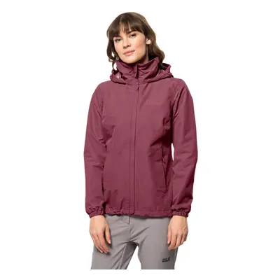 (S, Sangria Red) Jack Wolfskin Womens Stormy Point 2L Windproof Waterproof Jacket