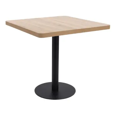 vidaXL Bistro Table Light Brown 80cm MDF Coffee Bar Dinner Dining Desk Stand