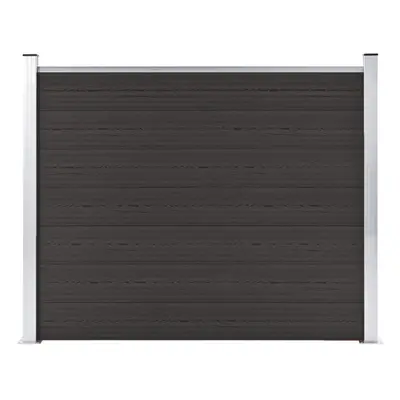 Fence Panel WPC 180x146 cm Black