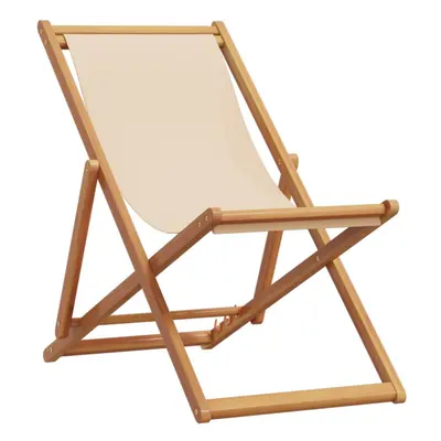 (beige, without armrest/ pcs) vidaXL Folding Beach Chair Outdoor Chair Garden Beach Fabric and W