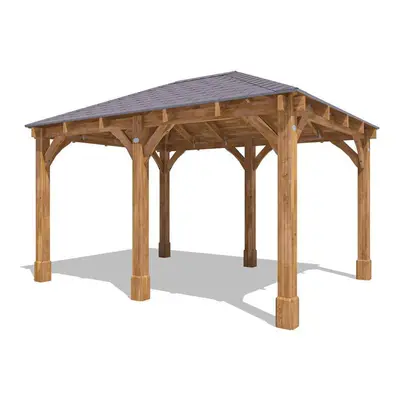 Dunster House Wooden Gazebo W4m x D3m Open Garden Gazebo Leviathan